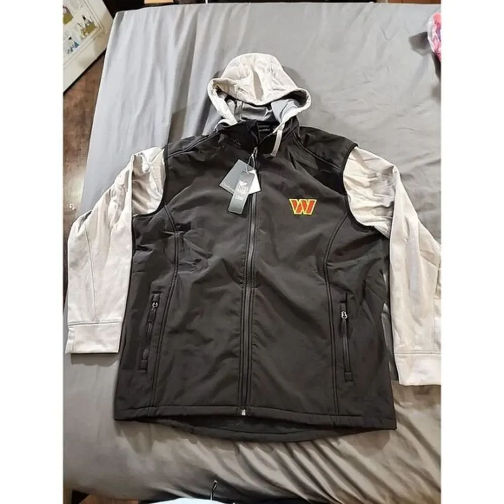 Men's Dunbrooke Black Washington Commanders Alpha‎ Full-Zip Jacket XL